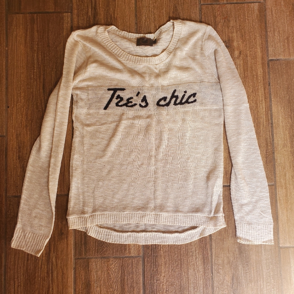 Sweet & Sinful Tre's Chic Knit Sweater.